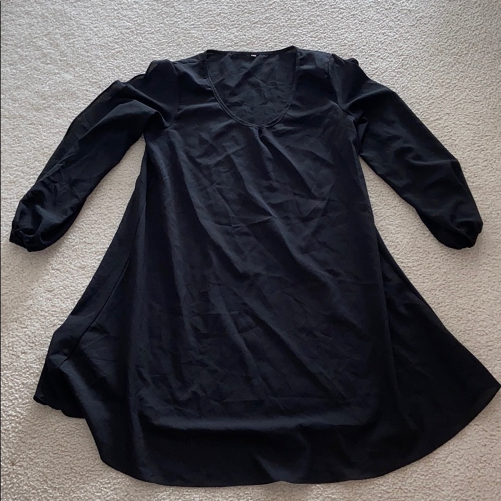 Black Light Long Sleeve Dress with open arms SizeM